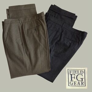 vintage 90s Field Gear wool blend pleated cuffed pants 40x34